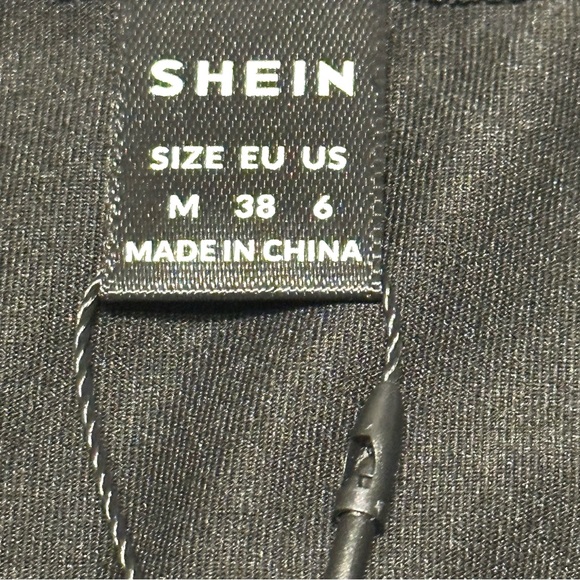 5/$15💥 SHEIN Black Long-Sleeve Mesh Sheer Paneled Bodysuit Stretchy Top - Picture 6 of 10